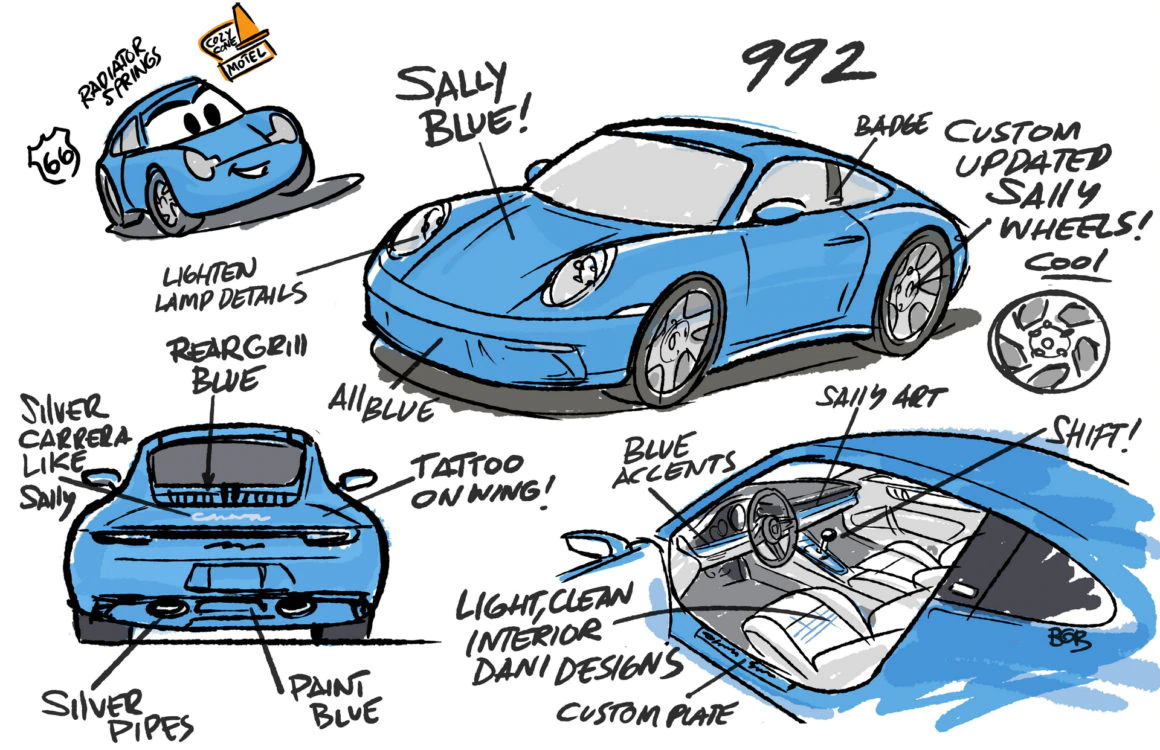 Porsche carrera 911 Disney pixar Sally